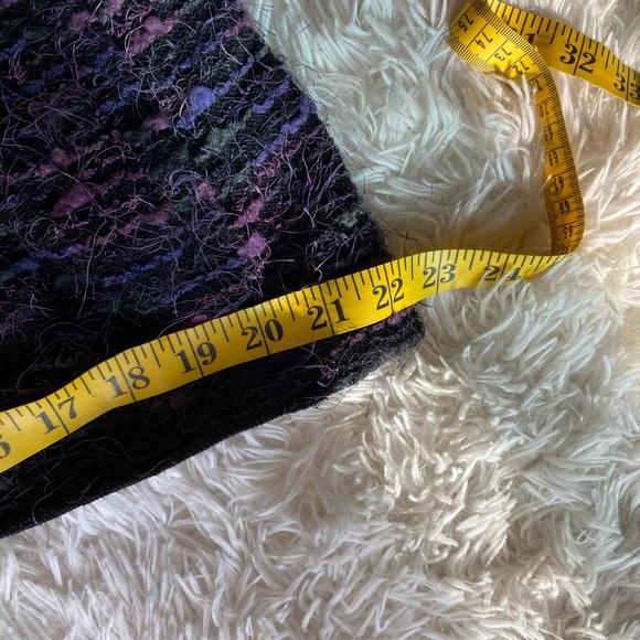 MARSH LANDING VINTAGE  PURPLE PLUM EYELASH CARDIGAN CAPELET JACKET Sz L EUC - Picture 12 of 13